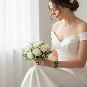 Sterling Silver Smoky Quartz & Peridot Statement Bracelet
